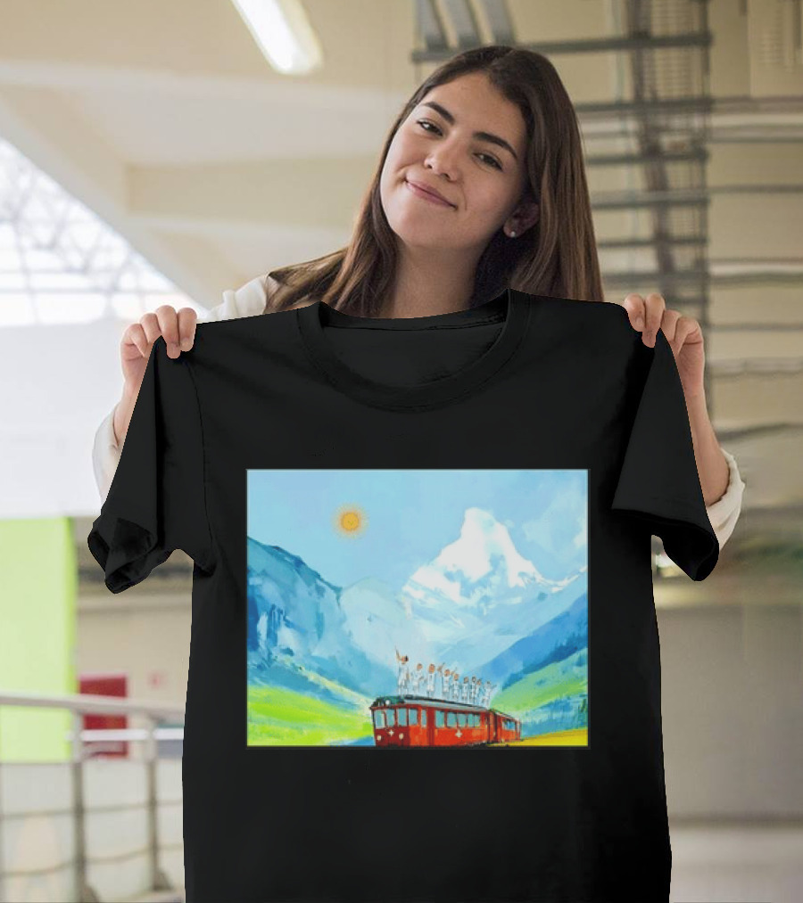 Lionel Messi Argentina Football Team Celebration On Swiss Alps Train T-Shirt