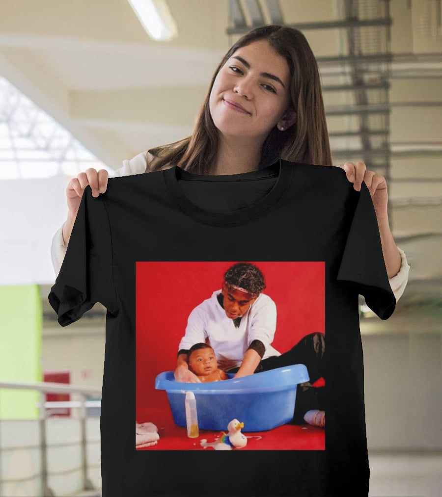 Mbappé Yamal Bath Time Meme With Baby In Blue Tub And Duck T-Shirt