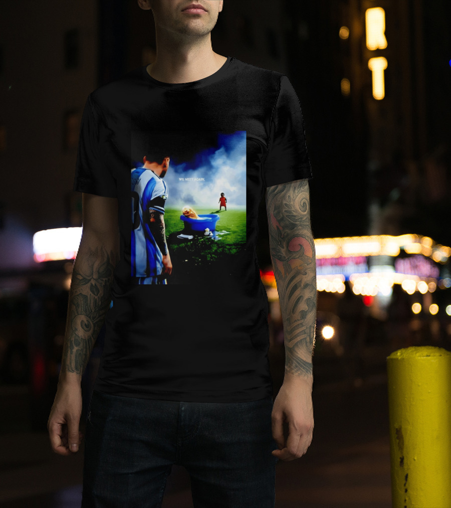 Messi X Lamine Yamal We Meet Again Argentina Spain Meme Football Scene T-Shirt