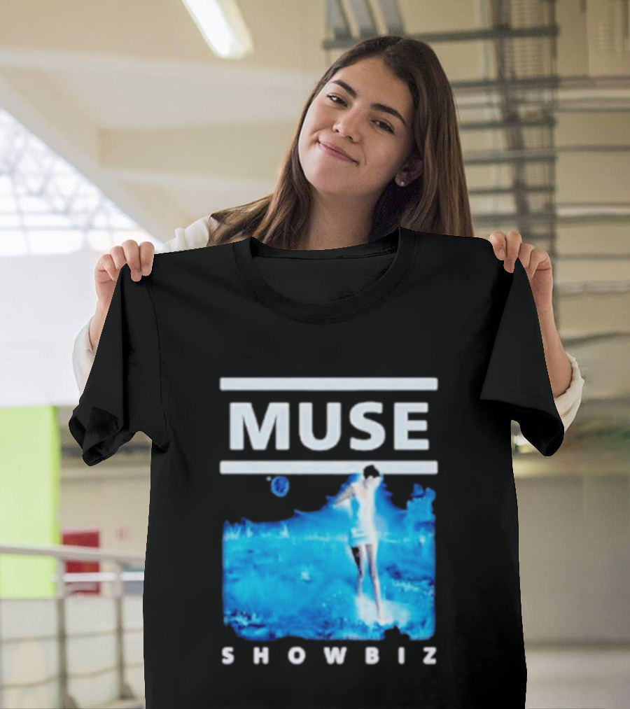 Muse Showbiz Album Cover Art Blue Aesthetic T-Shirt
