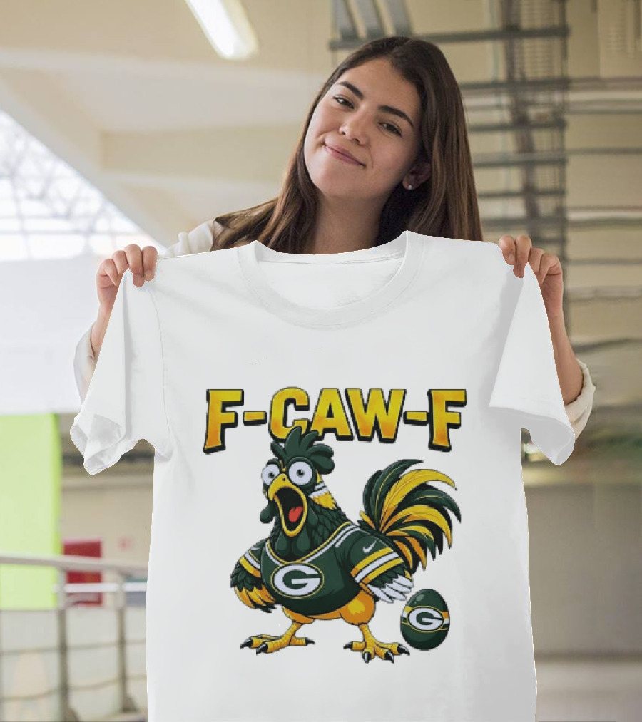 F CAW F Green Bay Packers Rooster Football Fan T-Shirt