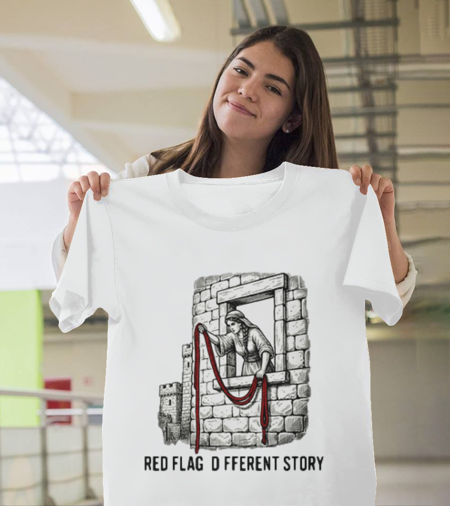 Red Flag Different Story Rahab Joshua 2 Biblical Scene T-Shirt