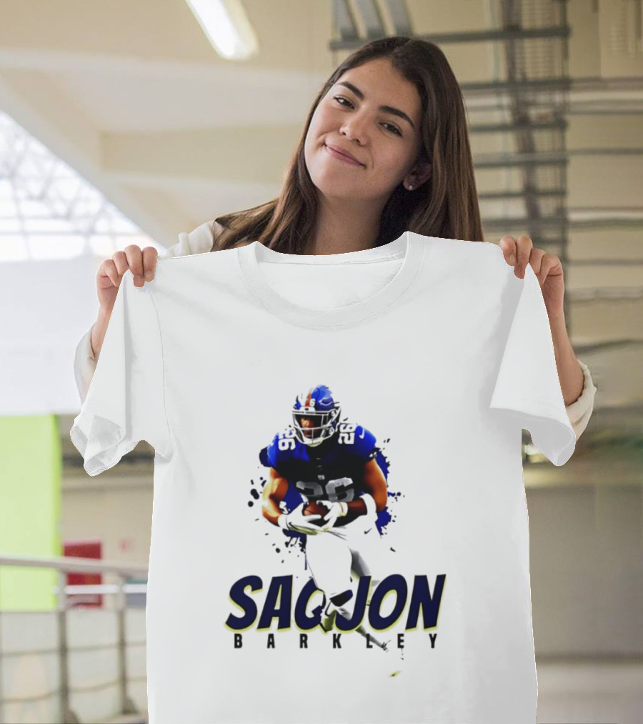 Saquon Barkley 26 New York Giants Running Back Sports T-Shirt