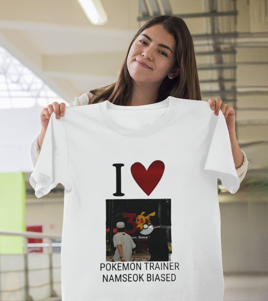 I Love Pokémon Trainer Namseok Biased With Pikachu Ball T-Shirt
