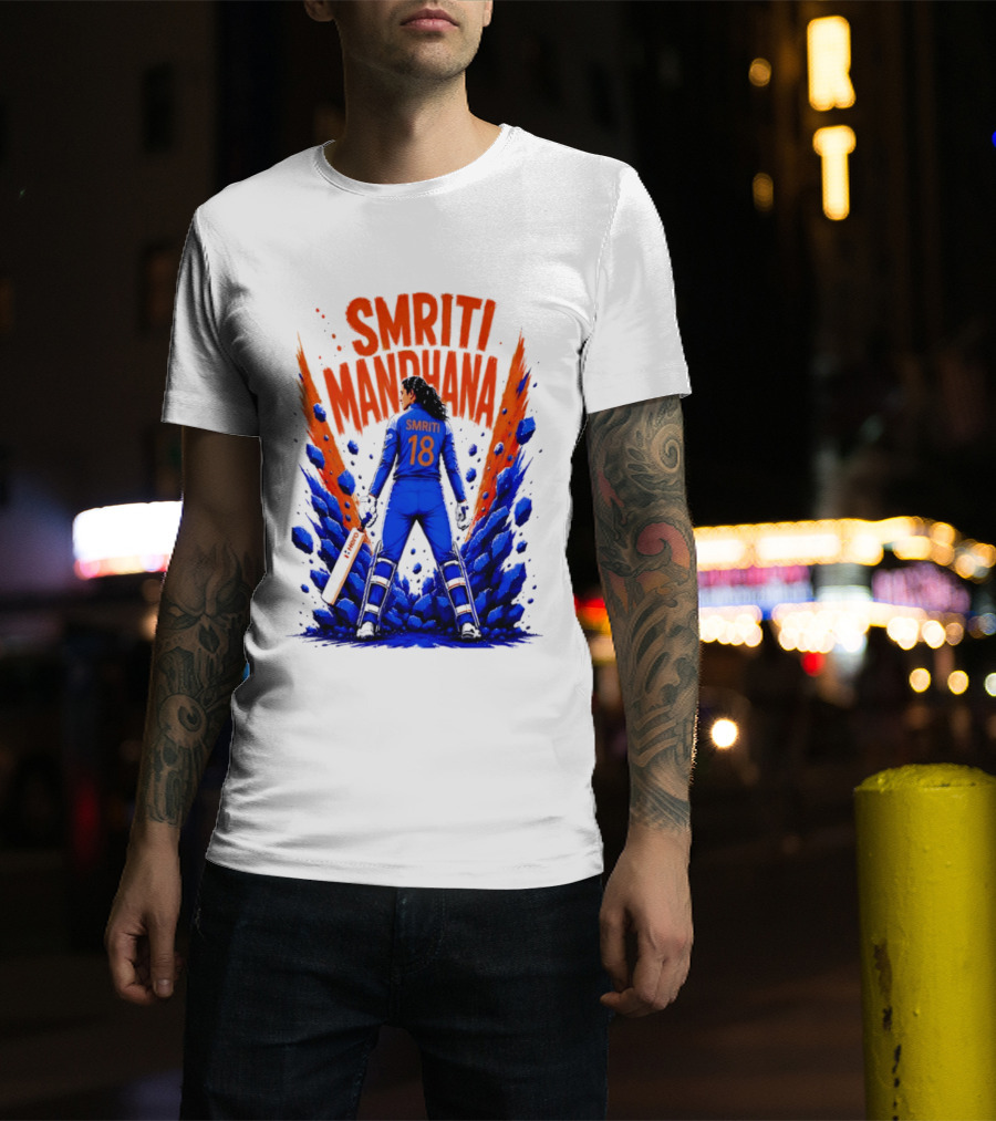 Smriti Mandhana 18 Cricket Star Power Play T-Shirt