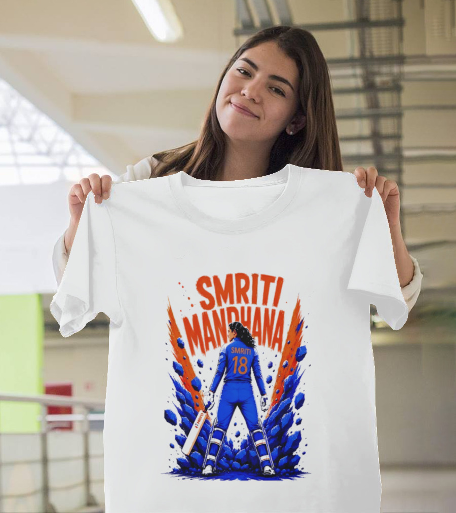 Smriti Mandhana 18 Cricket Star Power Play T-Shirt