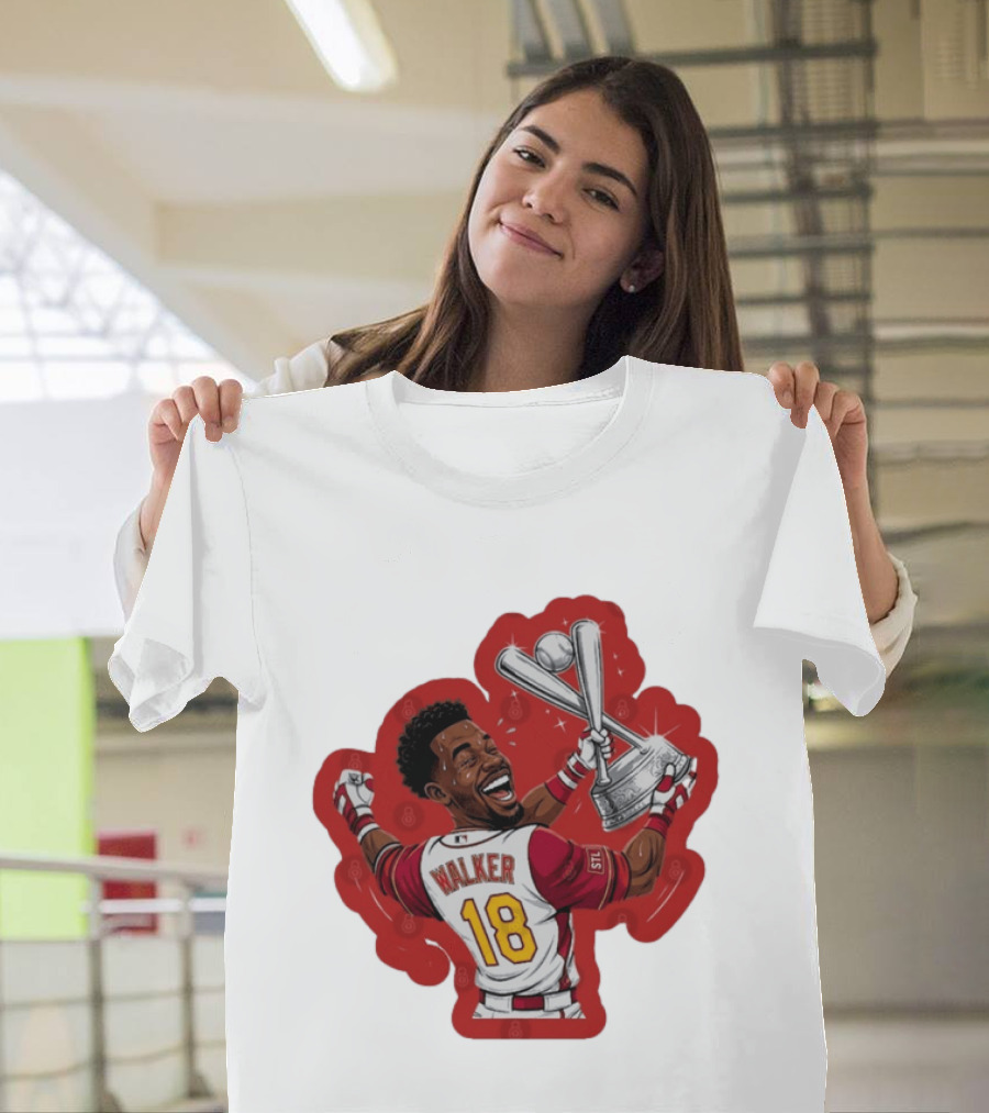 Jordan Walker 18 You Dont Boo Nobodies STL Victory Baseball Trophy T-Shirt