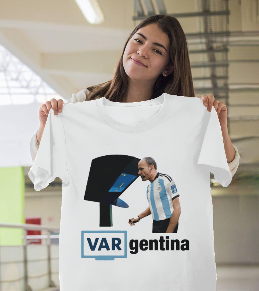 VAR Argentina Football Referee Interaction T-Shirt