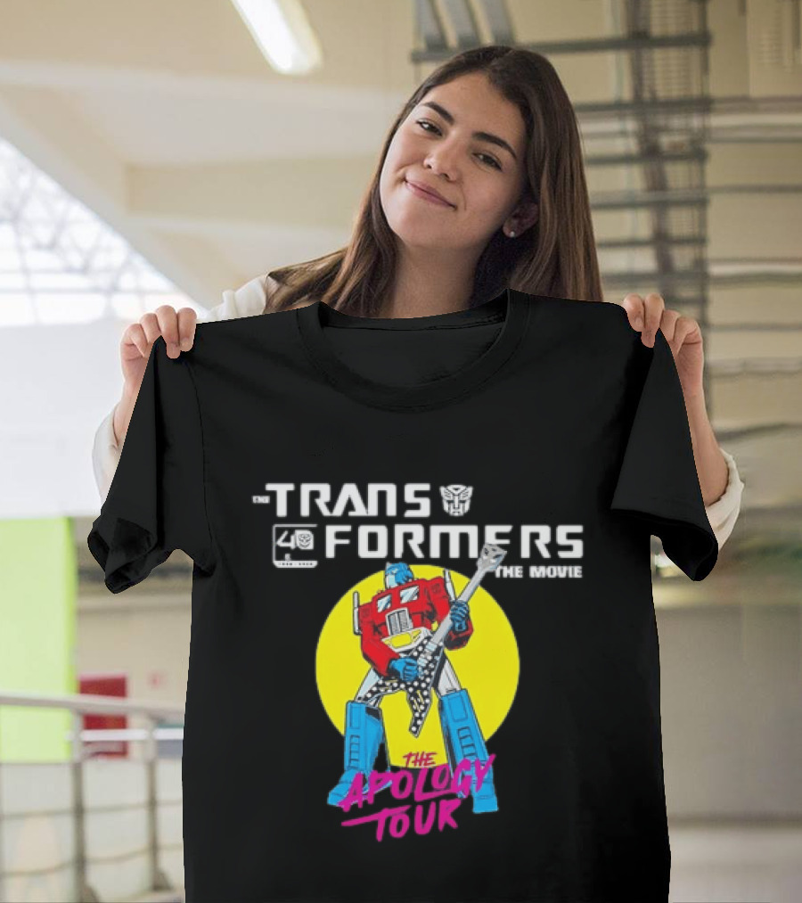 40 Years Transformers The Movie Optimus Prime The Apology Tour T-Shirt