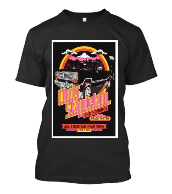 Chris Stapleton All American Road Show July 17 2026 Portland Oregon Feat The Honchos Grace Potter T-Shirt