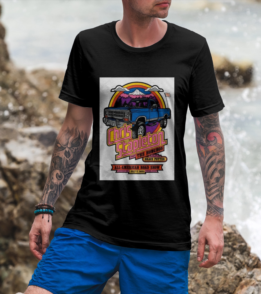Chris Stapleton Feat The Honchos Grace Potter All American Road Show Providence Park Portland Oregon July 17 2026 T-Shirt