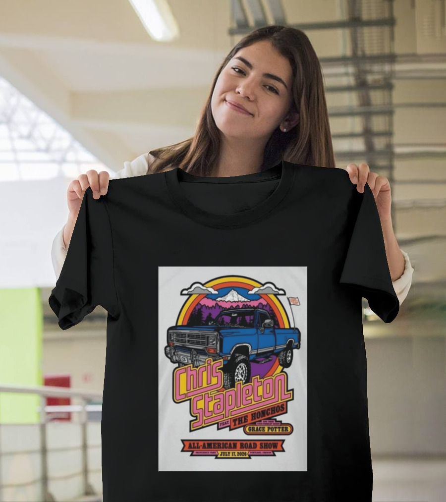 Chris Stapleton Feat The Honchos Grace Potter All American Road Show Providence Park Portland Oregon July 17 2026 T-Shirt