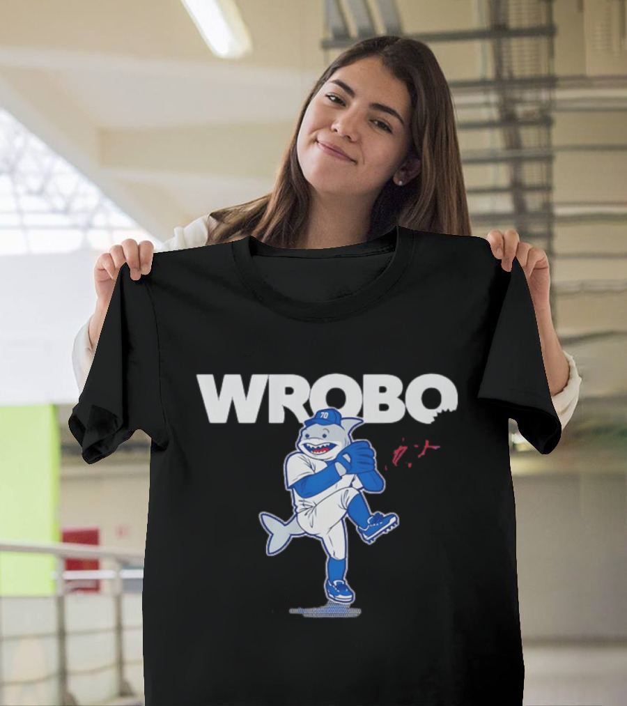 Los Angeles Dodgers Justin Wrobleski Baseball Wrobo Shark T-Shirt