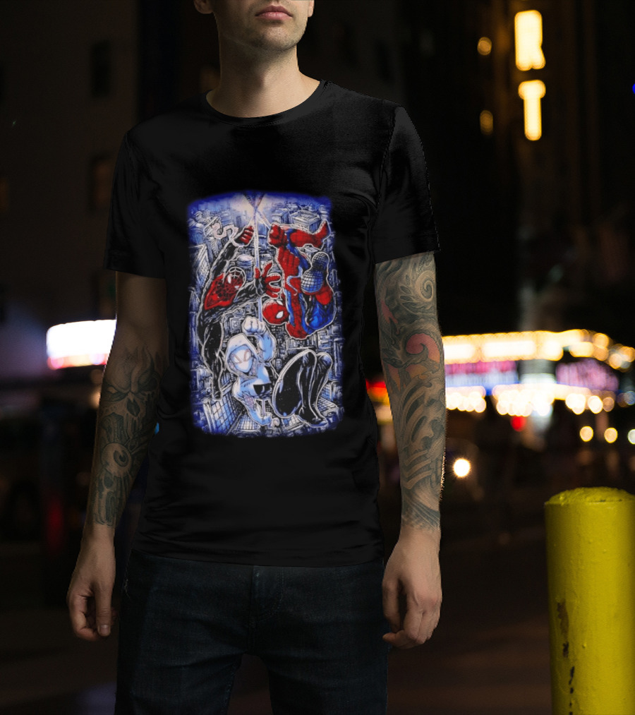 Spider Man Miles Morales Ghost Spider Marvel Multiverse Action Adventure T-Shirt