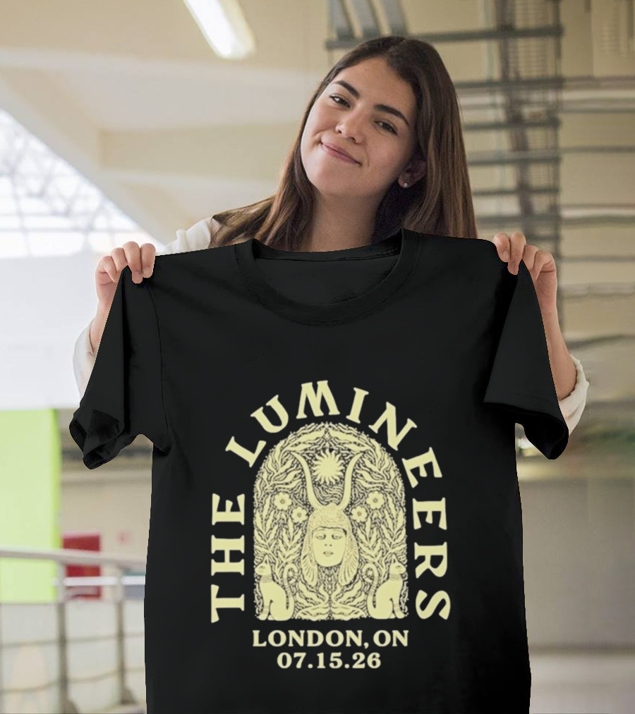 The Lumineers London ON 07.15.26 Concert Event Art Floral Motif T-Shirt