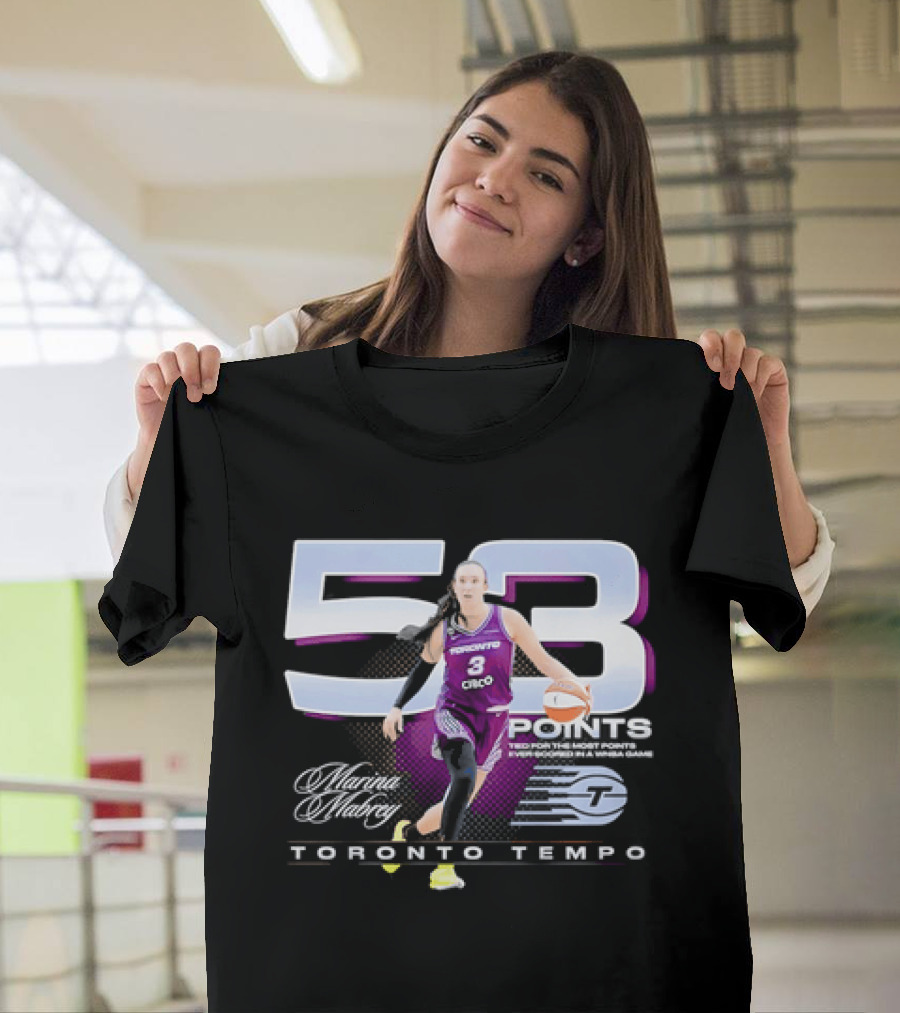 Toronto Tempo Marina Mabrey 53 Points Basketball T-Shirt