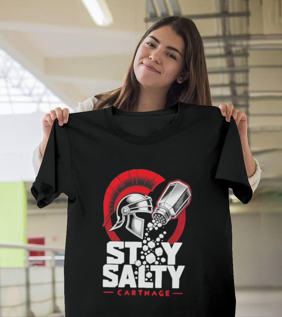 Stay Salty Carthage Roman Republic Rome Punic Wars Greek Helmet Salt Shaker T-Shirt