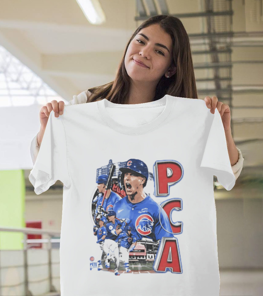 PCA Pete Crow Armstrong Chicago Cubs Baseball Collage T-Shirt