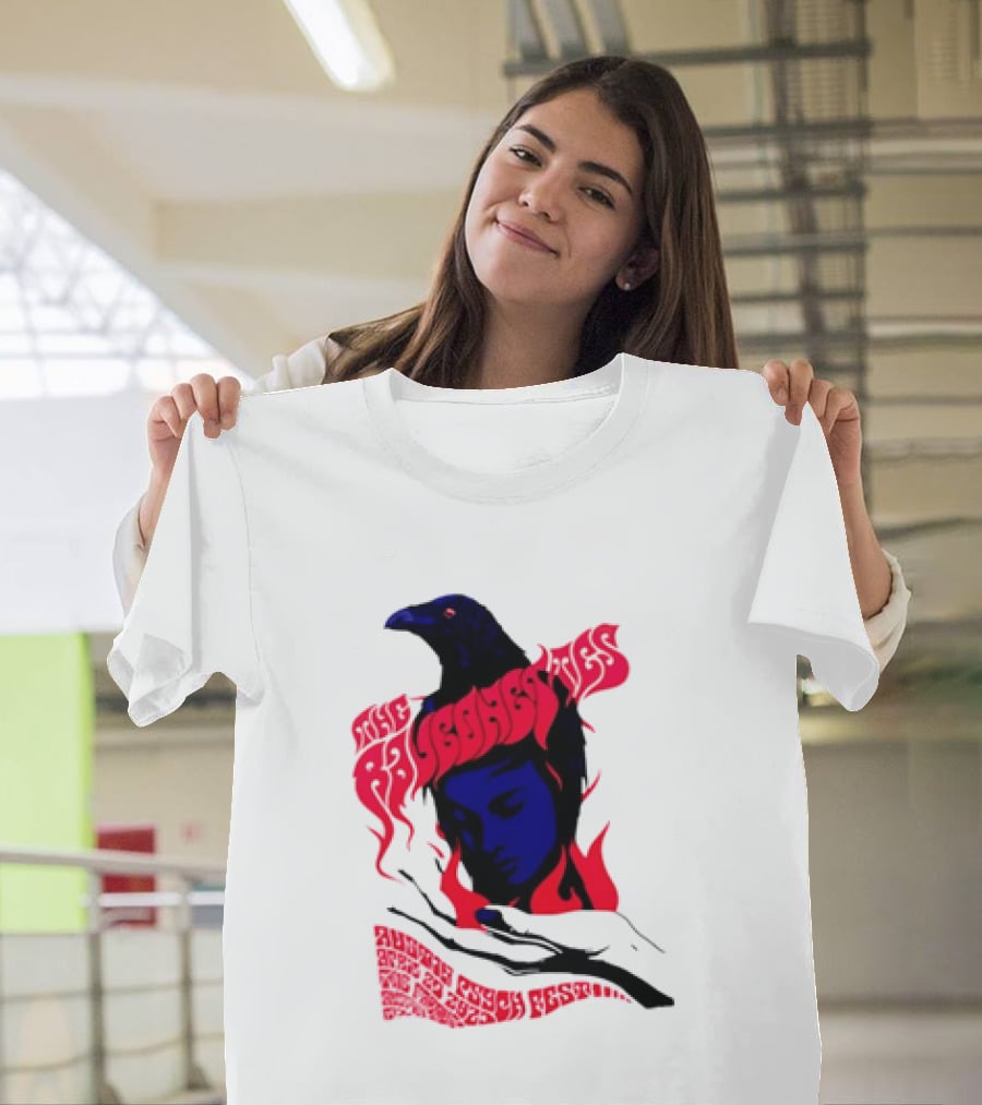 Raveonettes Austin Psych Fest Crow Fire Elements 2014 T-Shirt
