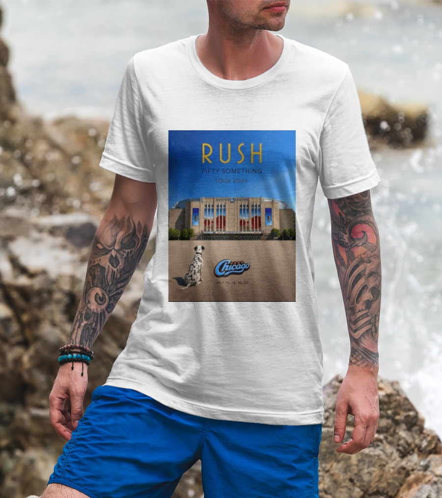 Rush Fifty Something Tour 2026 Chicago United Center July 16 18 20 22 Event T-Shirt