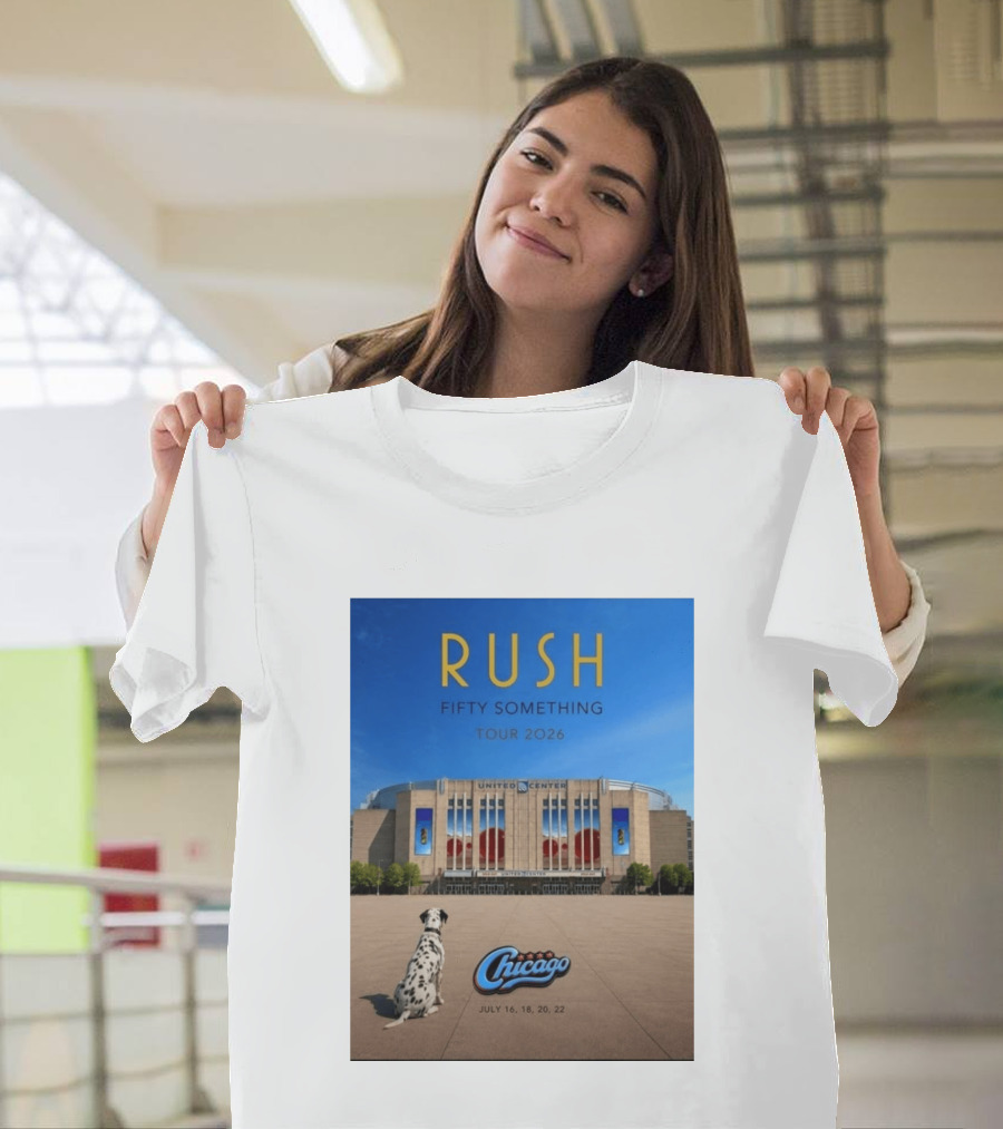 Rush Fifty Something Tour 2026 Chicago United Center July 16 18 20 22 Event T-Shirt