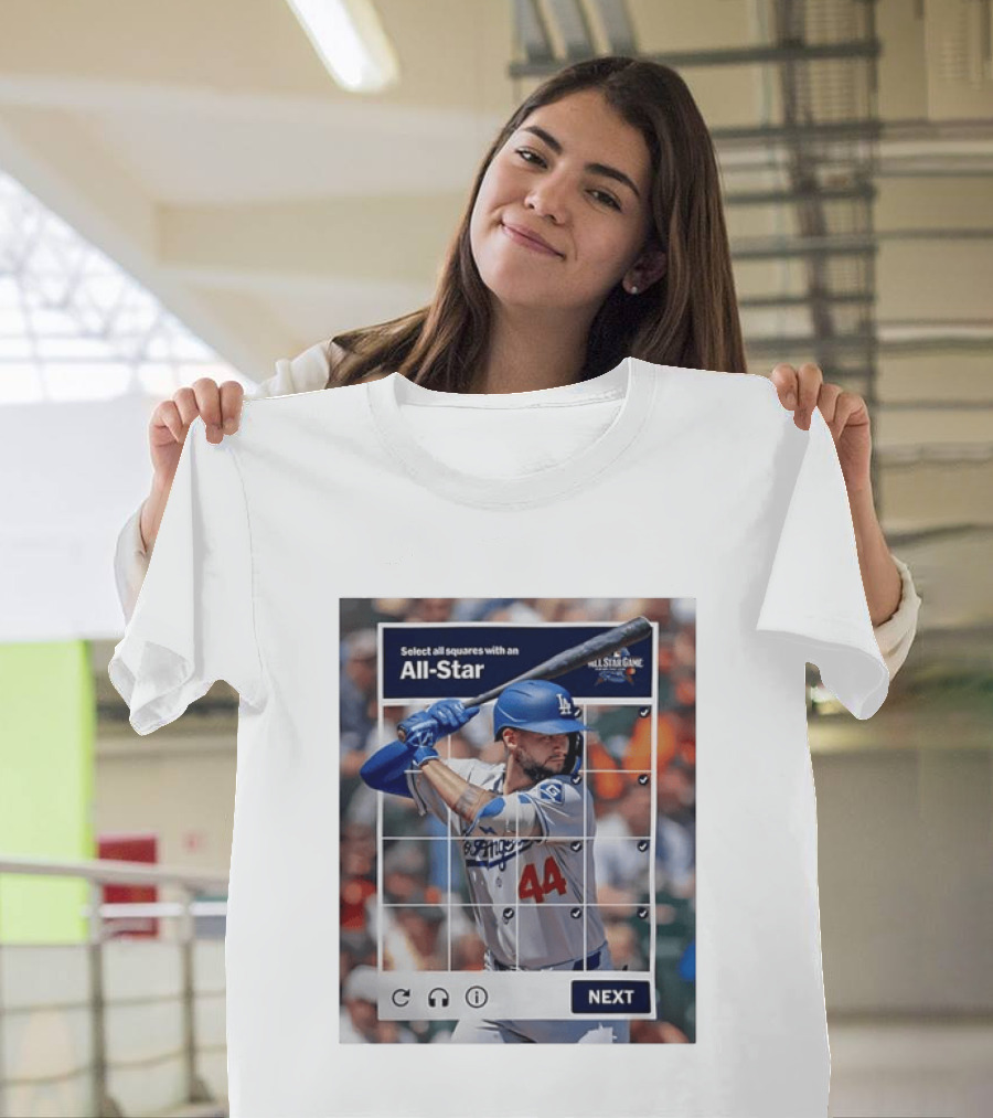 Select All Squares With An All Star Los Angeles Dodgers Baseball Meme T-Shirt