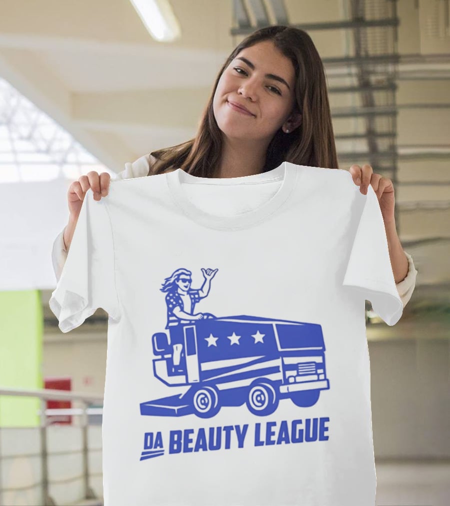 USA Wheels Zamboni Driver Da Beauty League Hockey T-Shirt