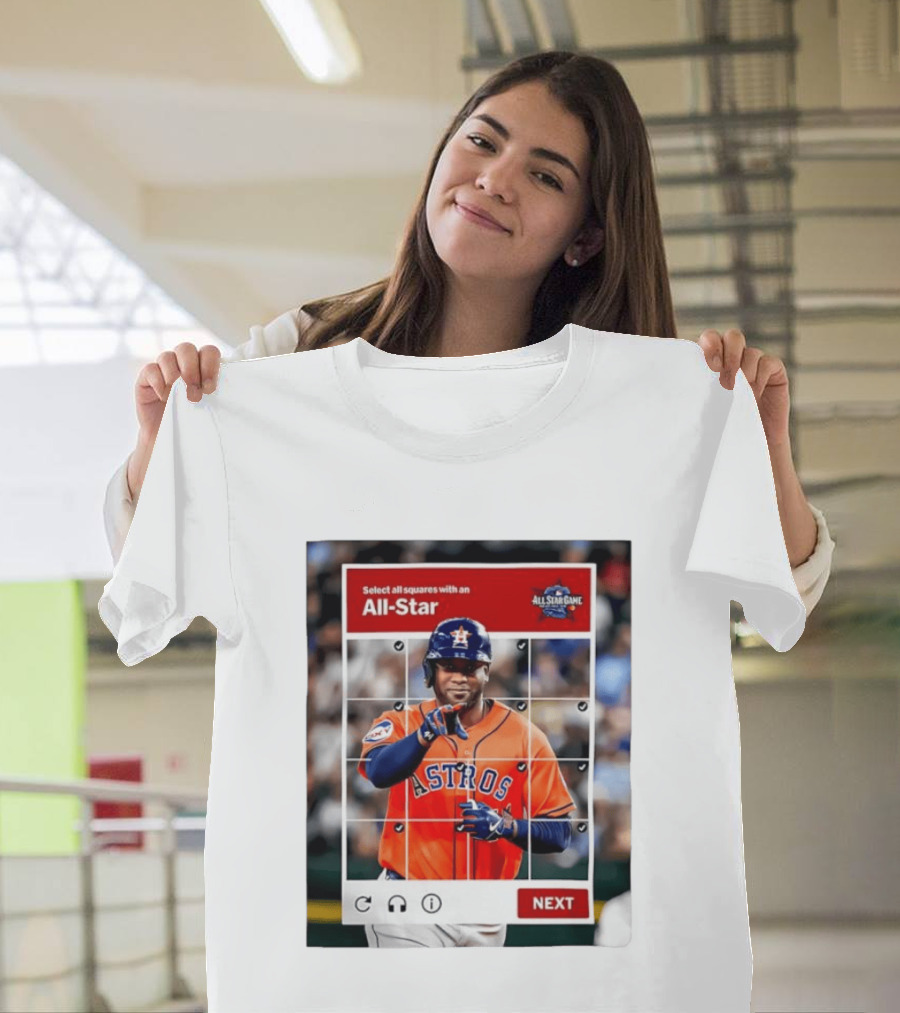 Yordan Alvarez Houston Astros Select All Squares All Star Captcha Meme T-Shirt