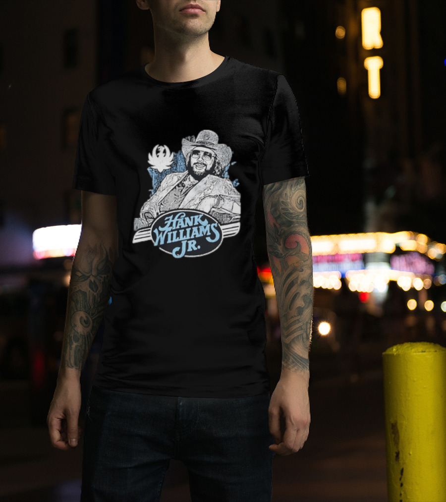 Hank Williams Jr 90s Anniversary Iconic Cowboy T-Shirt