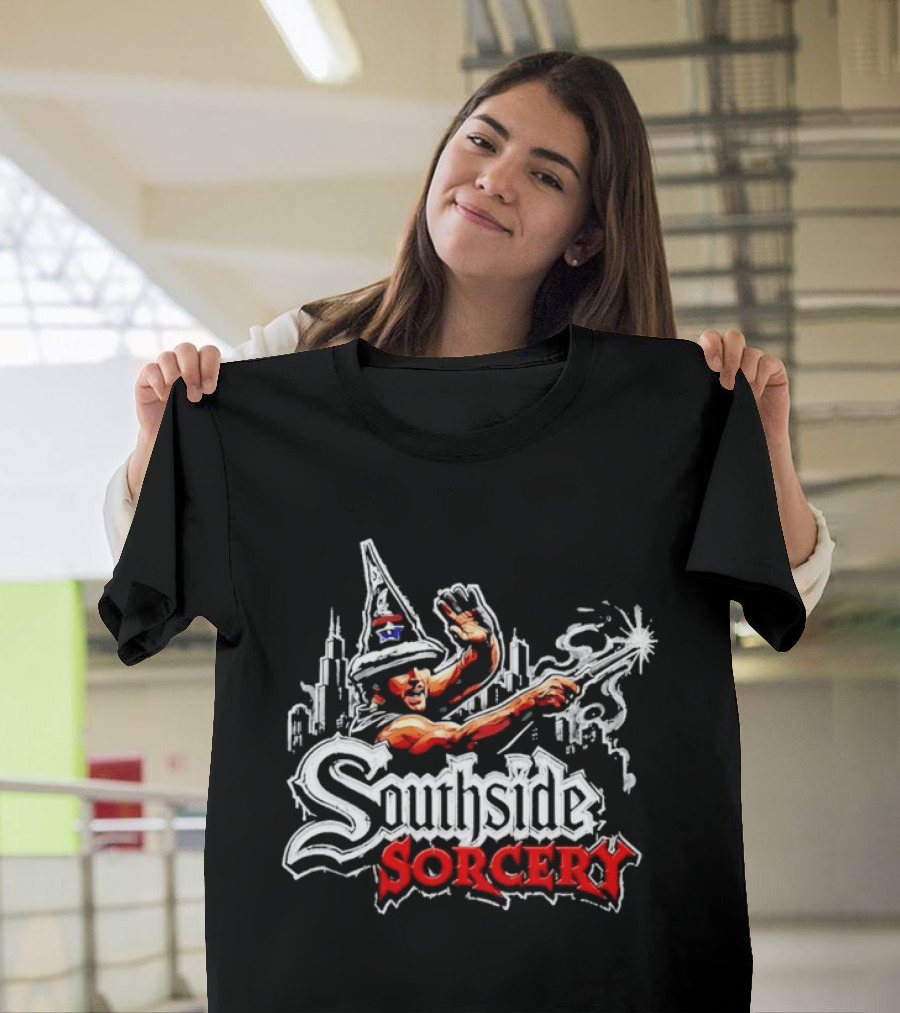 Southside Sorcery Chicago Wizard Magic Skyline Spellbinding T-Shirt