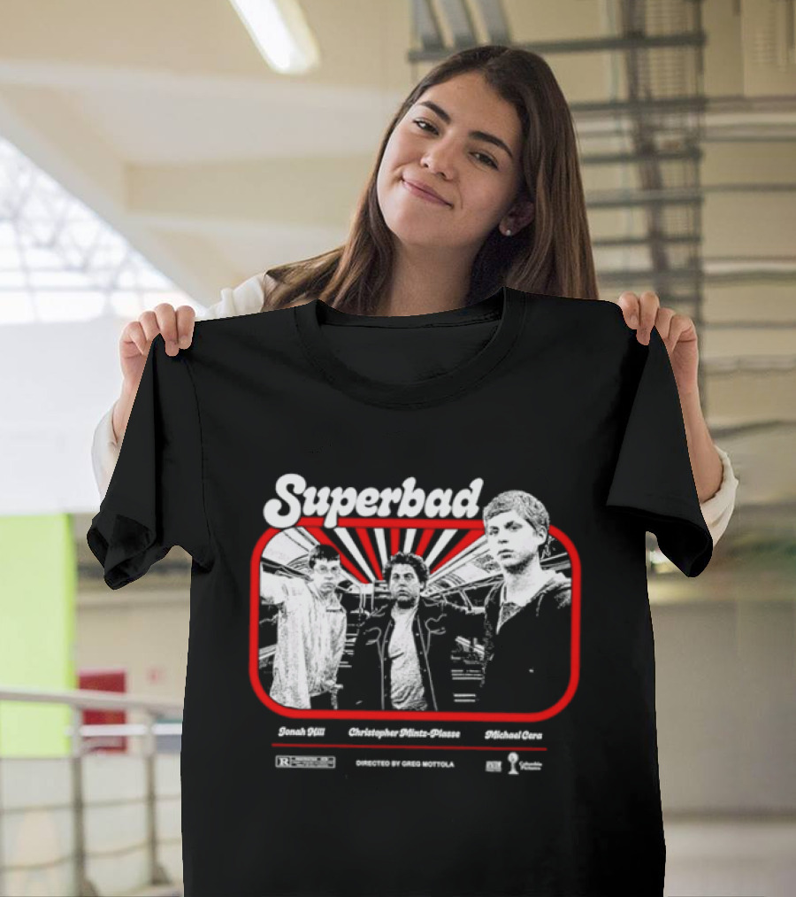 Superbad Movie Jonah Hill Christopher Mintz Plasse Michael Cera T-Shirt