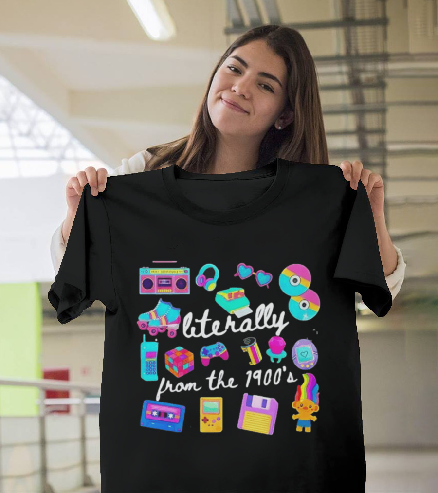 Literally From The 1900s Boombox Cassette Tape Gamer 80s 90s Nostalgia T-Shirt