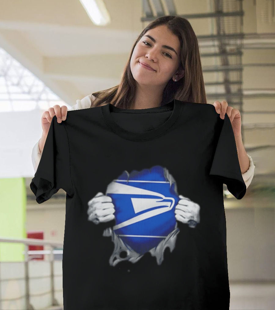 USPS United States Postal Service Eagle Symbol Torn Reveal T-Shirt