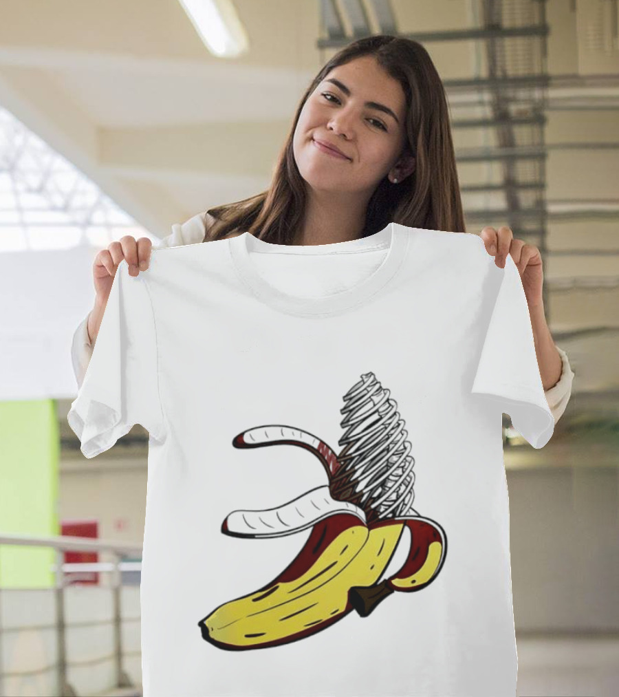 Anatomical Banana Skeleton Surreal Peeled Fruit T-Shirt