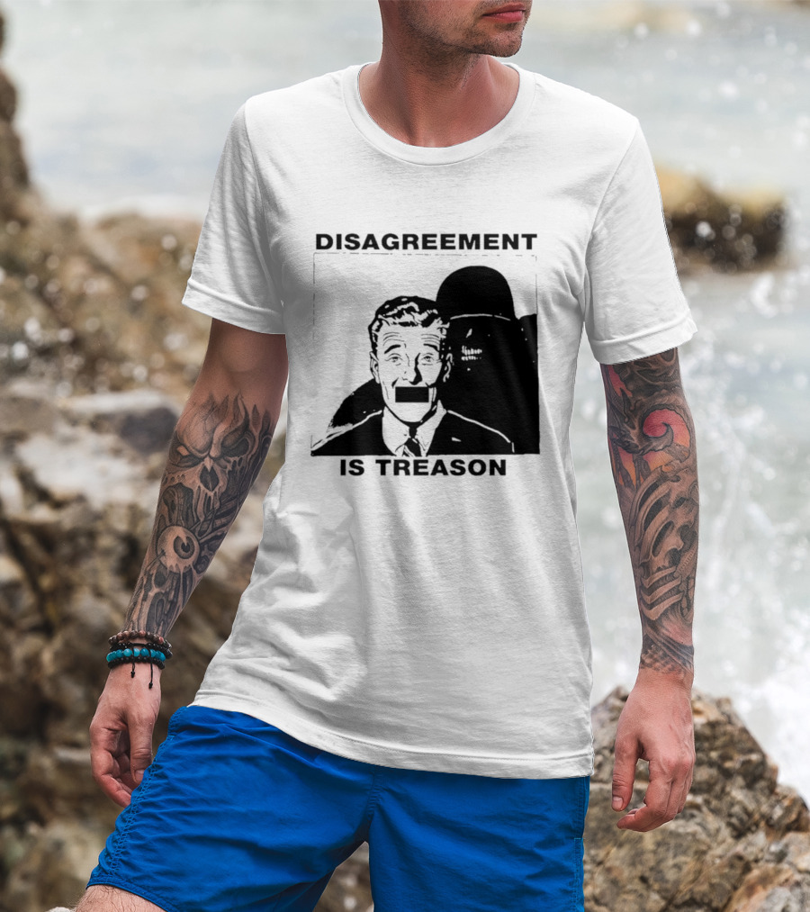 Disagreement Is Treason Retro Dystopian Censorship T-Shirt