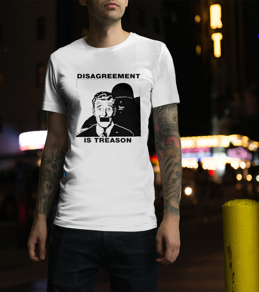 Disagreement Is Treason Retro Dystopian Censorship T-Shirt