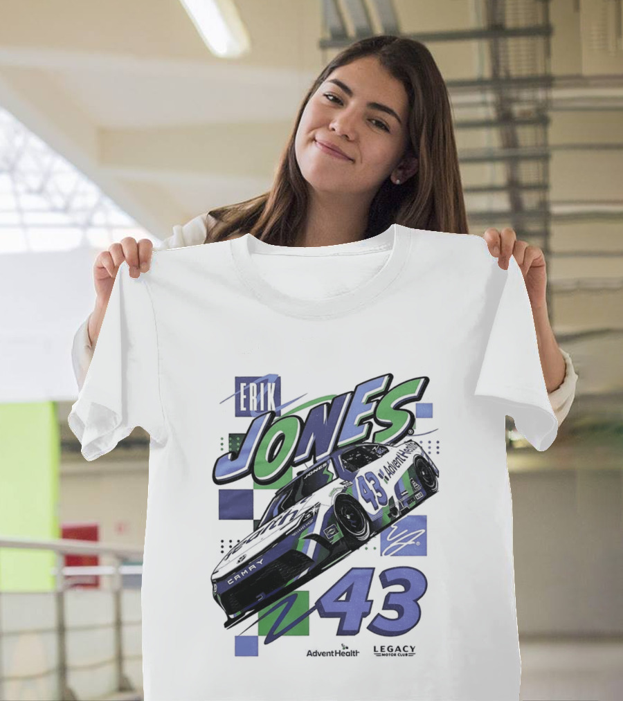 Erik Jones 43 Legacy Motor Club Toyota Camry Racing Team NASCAR T-Shirt