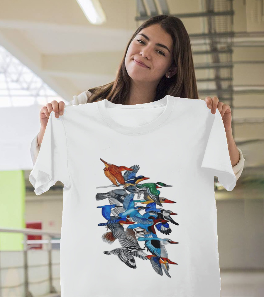 Kingfisher Birds Flying Wildlife Nature Species Collection T-Shirt