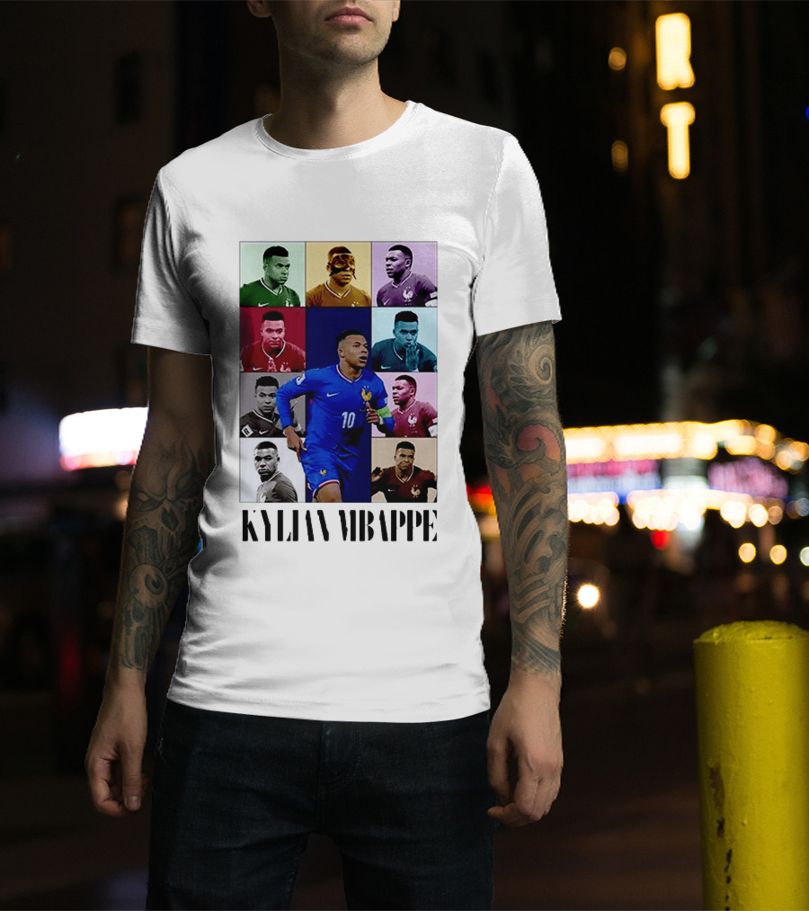 Kylian Mbappé France Football The Eras Tour Collage T-Shirt