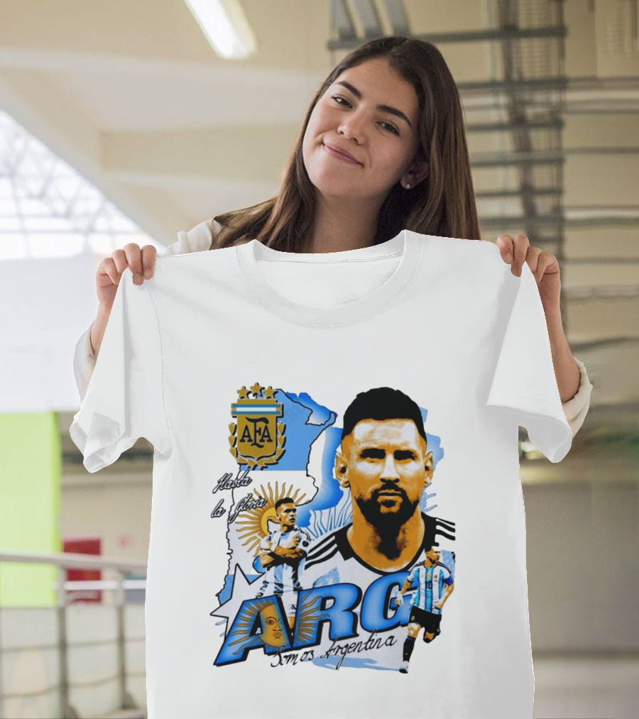 Argentina Lionel Messi Lautaro Martinez AFA Hasta La Gloria Somos Argentina T-Shirt