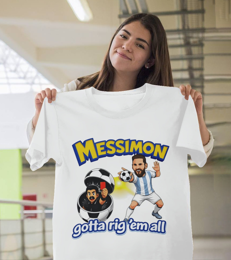Messimon Soccer Fusion Gotta Rig 'em All Cartoon T-Shirt
