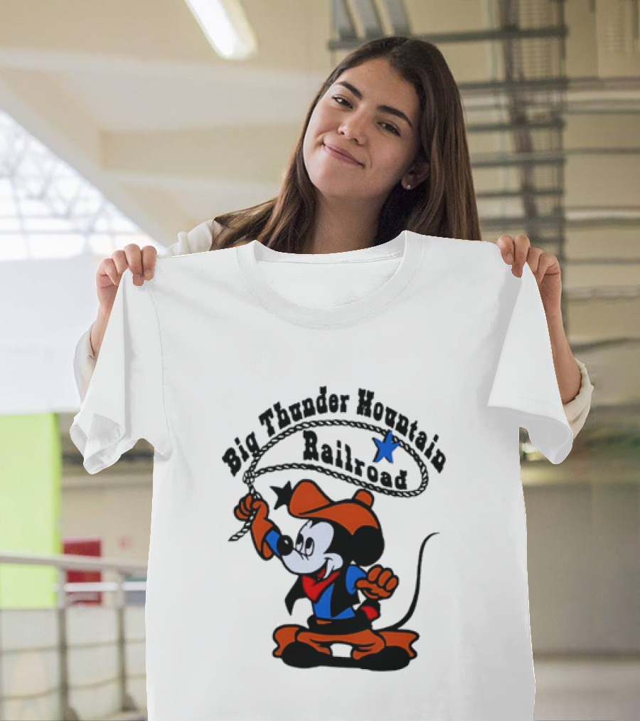Mickey Mouse Cowboy Lasso Big Thunder Mountain Railroad T-Shirt
