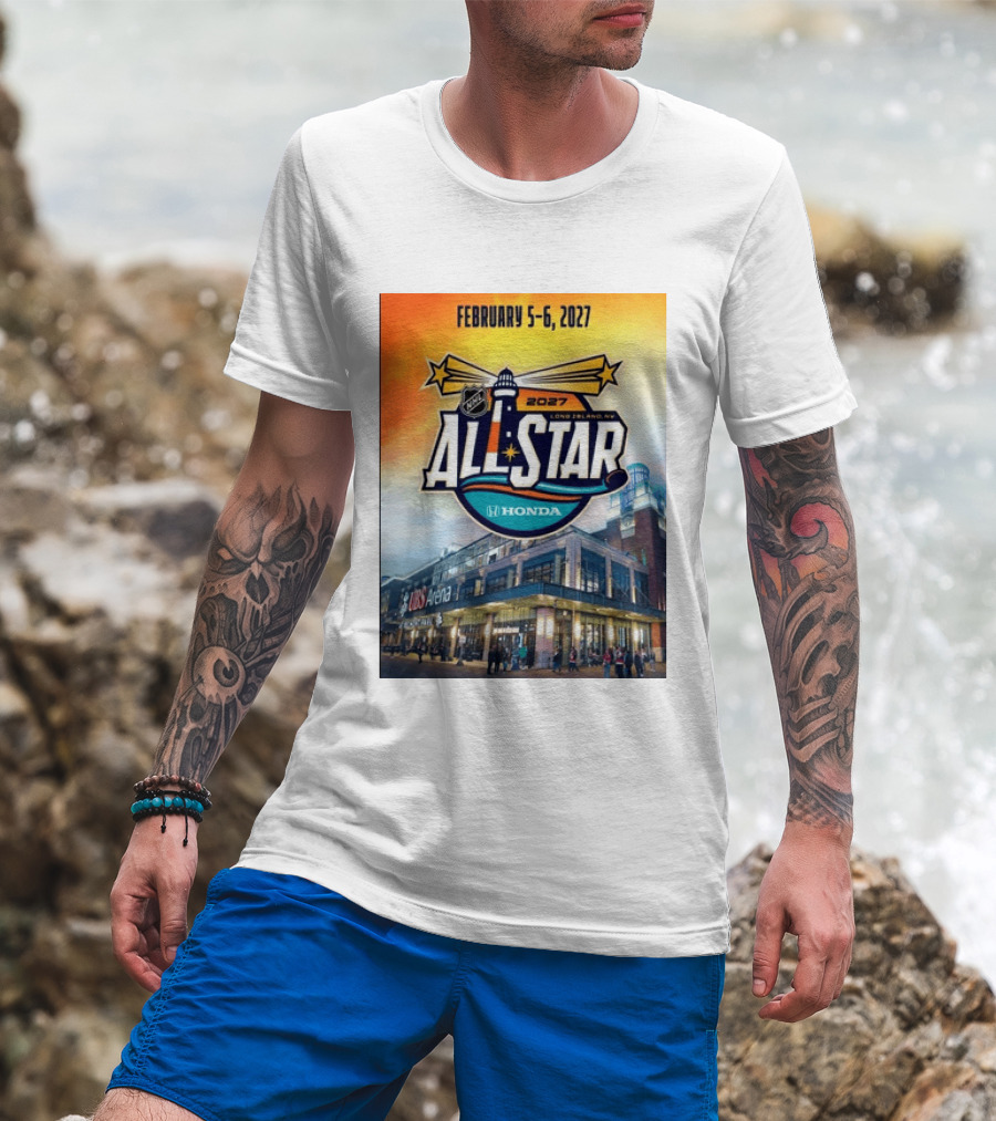 NHL All Star 2027 Honda February 5 6 UBS Arena Long Island NY T-Shirt