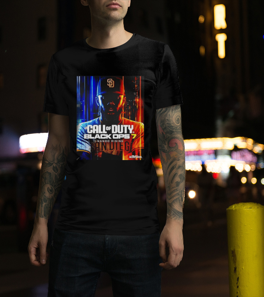 Call Of Duty Black Ops 7 Nando Rising San Diego SD Cap T-Shirt