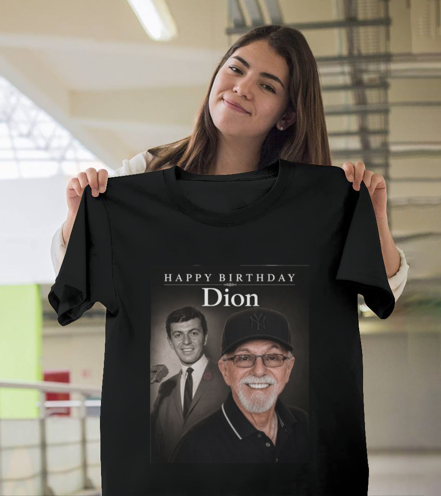 Happy Birthday Dion Iconic Celebration With Smiling T-Shirt