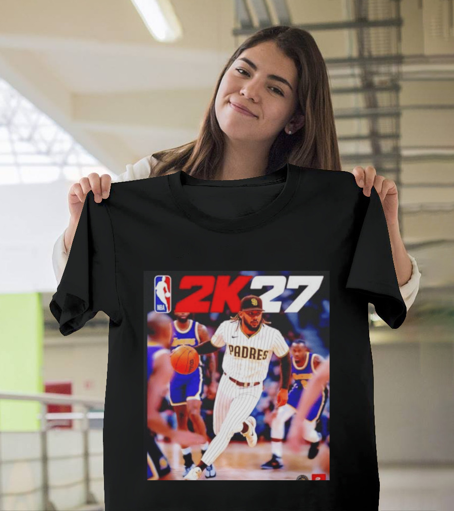 San Diego Padres NBA 2K27 Crossover Concept With Basketball Action T-Shirt