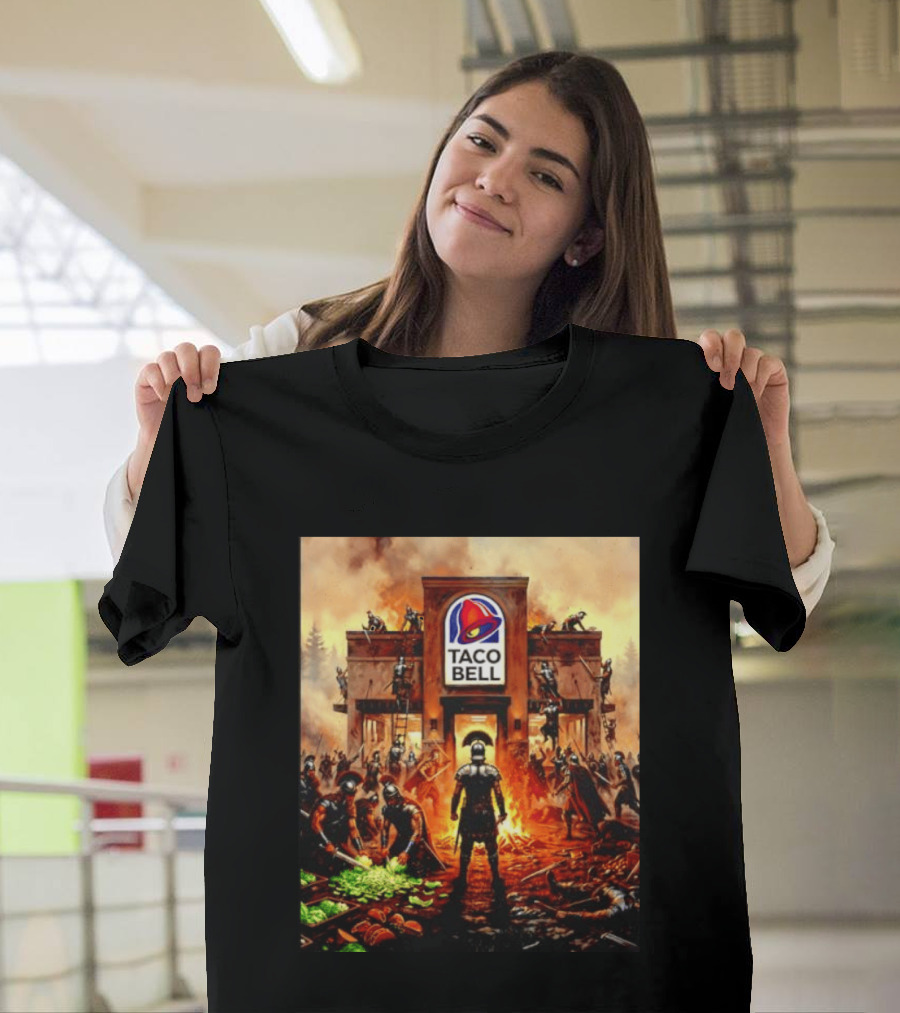 Taco Bell Medieval Knights Battle Fantasy Scene T-Shirt