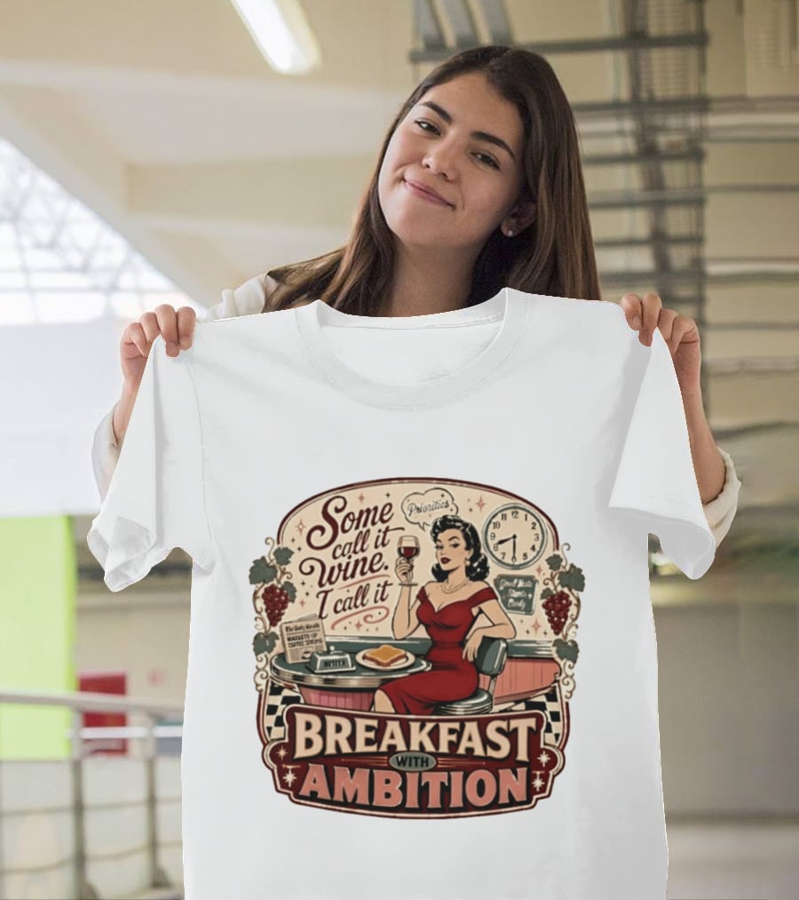 Some Call It Wine Priorities Breakfast With Ambition T-Shirt
