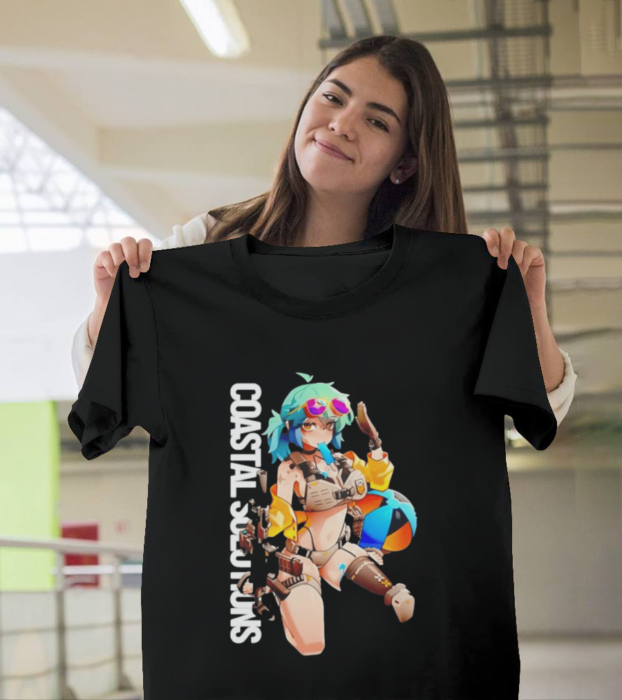 Coastal Solutions Anime Girl Popsicle Tactical Beach Vibes T-Shirt
