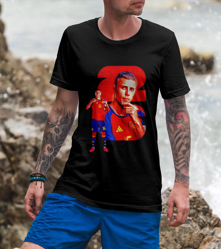 Rodrigo Hernández Cascante Rodri No 16 Spain Manchester City Football Player T-Shirt